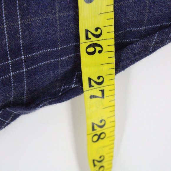 Zachary Prell Shirt Mens Navy Blue Plaid Casual Button Down Collared Size Small - Picture 9 of 9